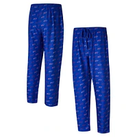 Men's Concepts Sport Royal Buffalo Bills Record Allover Print Knit Pants