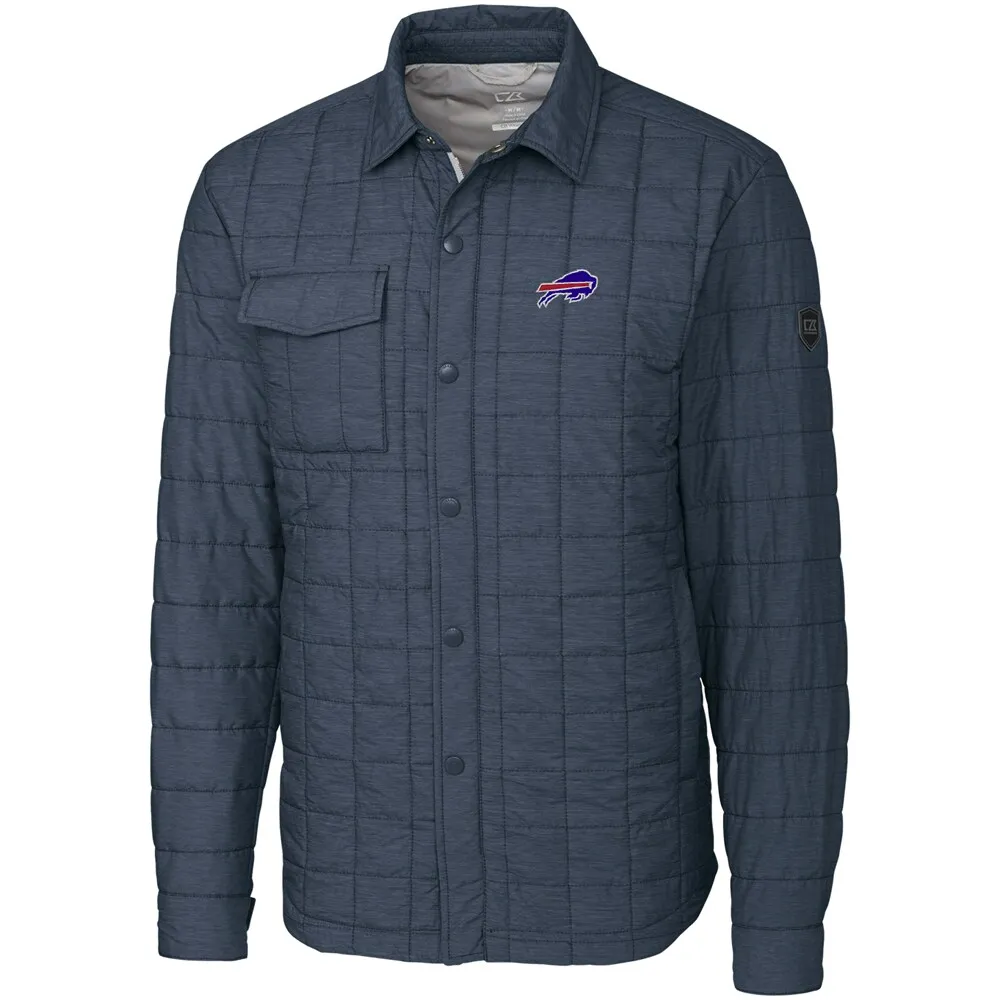 Men's Antigua Charcoal Buffalo Bills Fortune Quarter-Zip Pullover Jacket