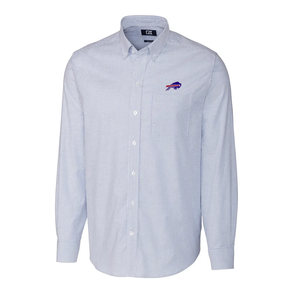 Lids Buffalo Bills Cutter & Buck Big Tall Stretch Striped Oxford Long  Sleeve Woven Tri-Blend Button-Down Shirt - Royal