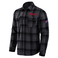 Men's Darius Rucker Collection by Fanatics Black Buffalo Bills Plaid Button-Up Shirt