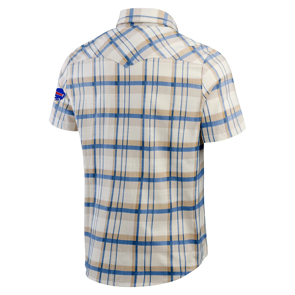 Men's Darius Rucker Collection by Fanatics Royal Buffalo Bills Plaid Full-Snap Shirt