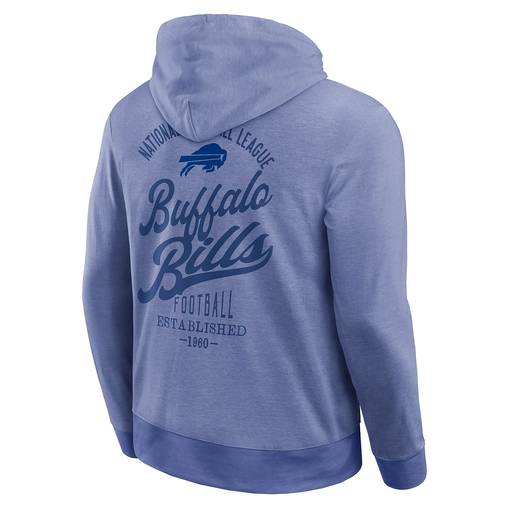 Men's Darius Rucker Collection by Fanatics Royal Buffalo Bills Tonal Knit Pullover Hoodie