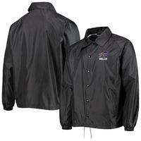 Men's Dunbrooke Black Buffalo Bills Coaches Classic Raglan Full-Snap Windbreaker Jacket