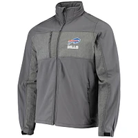 Men's Dunbrooke Graphite Buffalo Bills Circle Zephyr Softshell Full-Zip Jacket