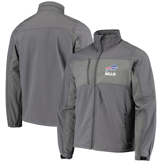 Dunbrooke Graphite Buffalo Bills Circle Zephyr Softshell Veste entièrement zippée pour homme