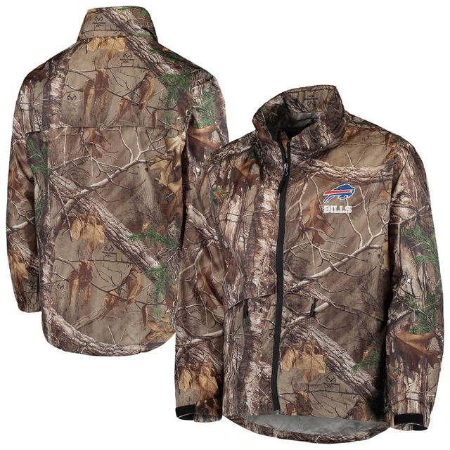 Dunbrooke Realtree Camo Buffalo Bills Circle Sportsman Veste imperméable compressible entièrement zippée pour homme