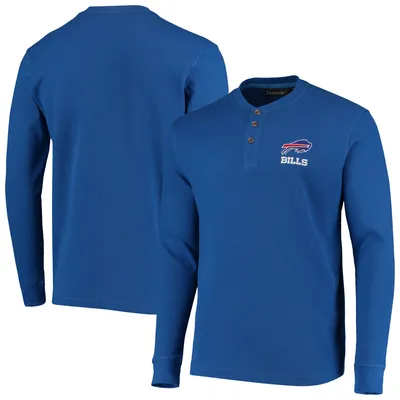 Buffalo Bills Dunbrooke Logo Maverick Thermal Henley Long Sleeve T-Shirt