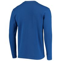 Men's Dunbrooke Royal Buffalo Bills Logo Maverick Thermal Henley Long Sleeve T-Shirt