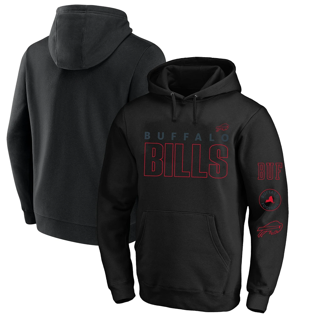 Men's Fanatics  Black Buffalo Bills Big & Tall Fleece Pullover Hoodie