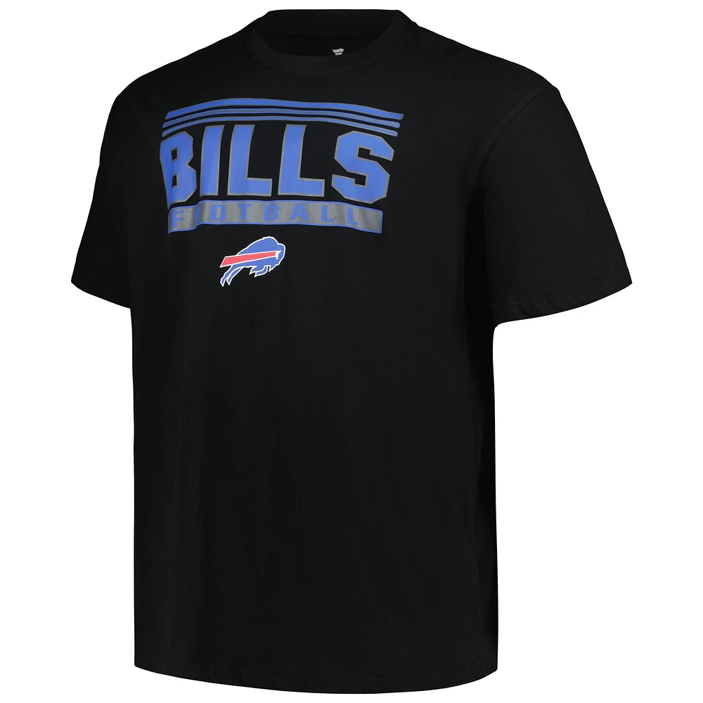 T-shirt Pop Big & Tall Fanatics pour hommes, noir, Buffalo Bills