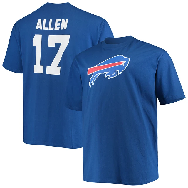 Men's Josh Allen Oatmeal Buffalo Bills Big & Tall Player Name & Number  Raglan T-Shirt