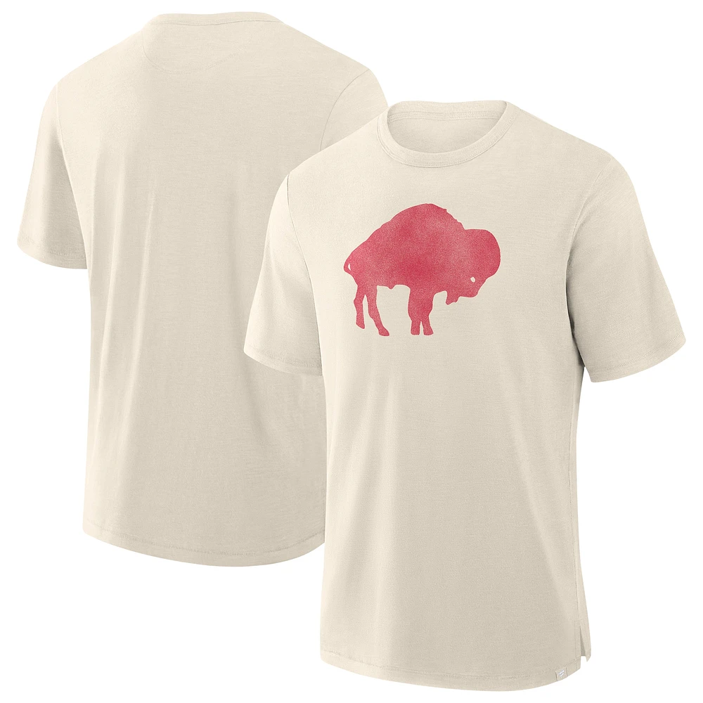 T-shirt fanatique pour homme Buffalo Bills Slub Cream