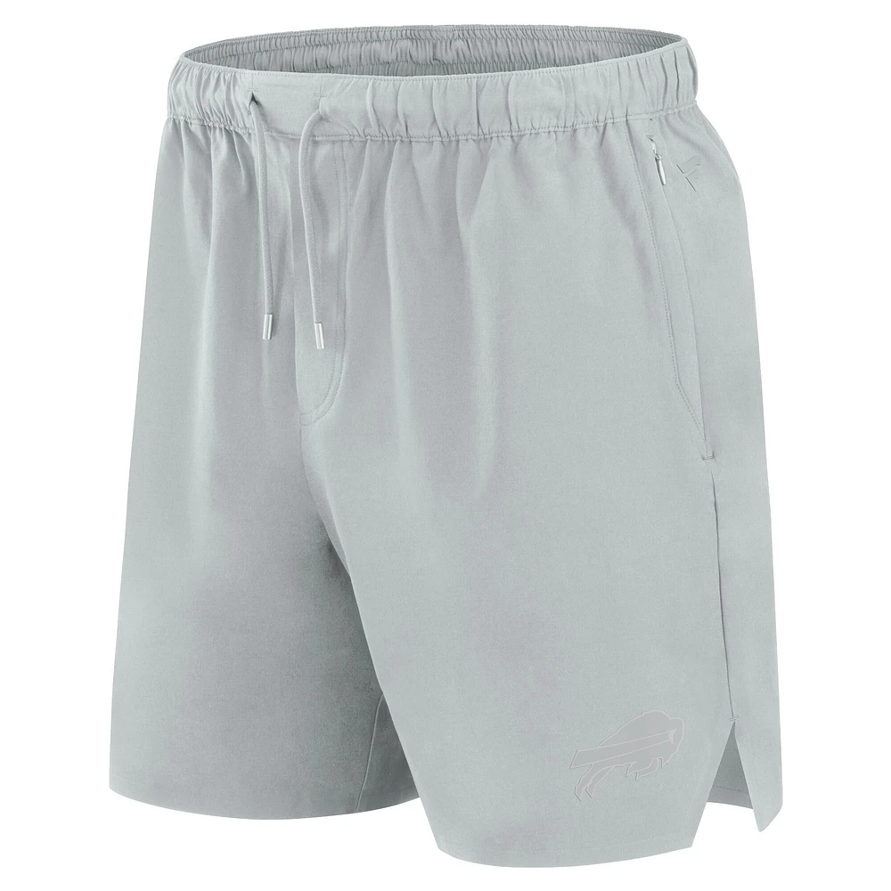 Short Fanatics gris pour homme, style micro ton sur ton