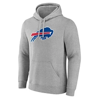 Men's Fanatics Heather Gray Buffalo Bills Deliver Fleece Pullover Hoodie