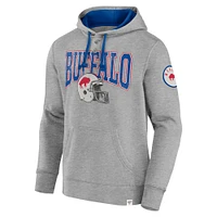 Men's Fanatics  Heather Gray Buffalo Bills Label Maker Pullover Hoodie