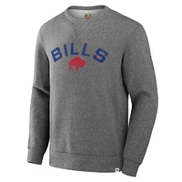 Men's Fanatics  Heather Gray Buffalo Bills Loop Terry Pullover Sweatshirt