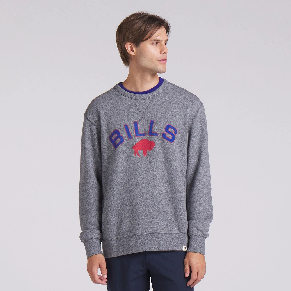 Sweat-shirt à enfiler en tissu éponge boucle Buffalo Bills Heather Grey Fanatics pour homme