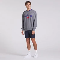 Men's Fanatics  Heather Gray Buffalo Bills Loop Terry Pullover Sweatshirt