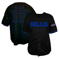 Chemise boutonnée de baseball Fanatics Josh Allen Black Buffalo Bills Big & Tall pour hommes