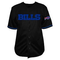 Men's Fanatics Josh Allen Black Buffalo Bills Big & Tall Baseball Button-Up Shirt