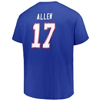 T-shirt fanatiques pour hommes Josh Allen Royal Buffalo Bills grand et