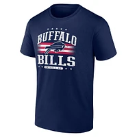 T-shirt Americana Big & Tall Fanatics pour hommes, bleu marine, Buffalo Bills