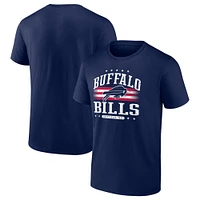 T-shirt Americana Big & Tall Fanatics pour hommes, bleu marine, Buffalo Bills