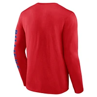 T-shirt à manches longues Fanatics Red Buffalo Bills pour hommes, grande taille