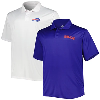 Ensemble de deux polos unis Fanatics Royal/White Buffalo Bills pour hommes