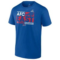 T-shirt Conquer des champions de la division Est l'AFC 2023 Fanatics Royal Buffalo Bills pour hommes