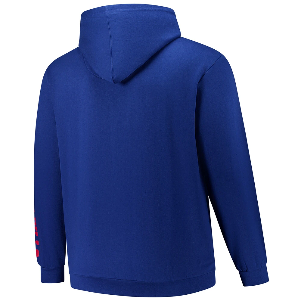 Sweat à capuche zippé manches longues Fanatics Royal Buffalo Bills pour hommes