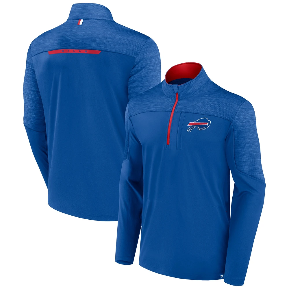 Men's Fanatics Royal Buffalo Bills Defender Half-Zip Top