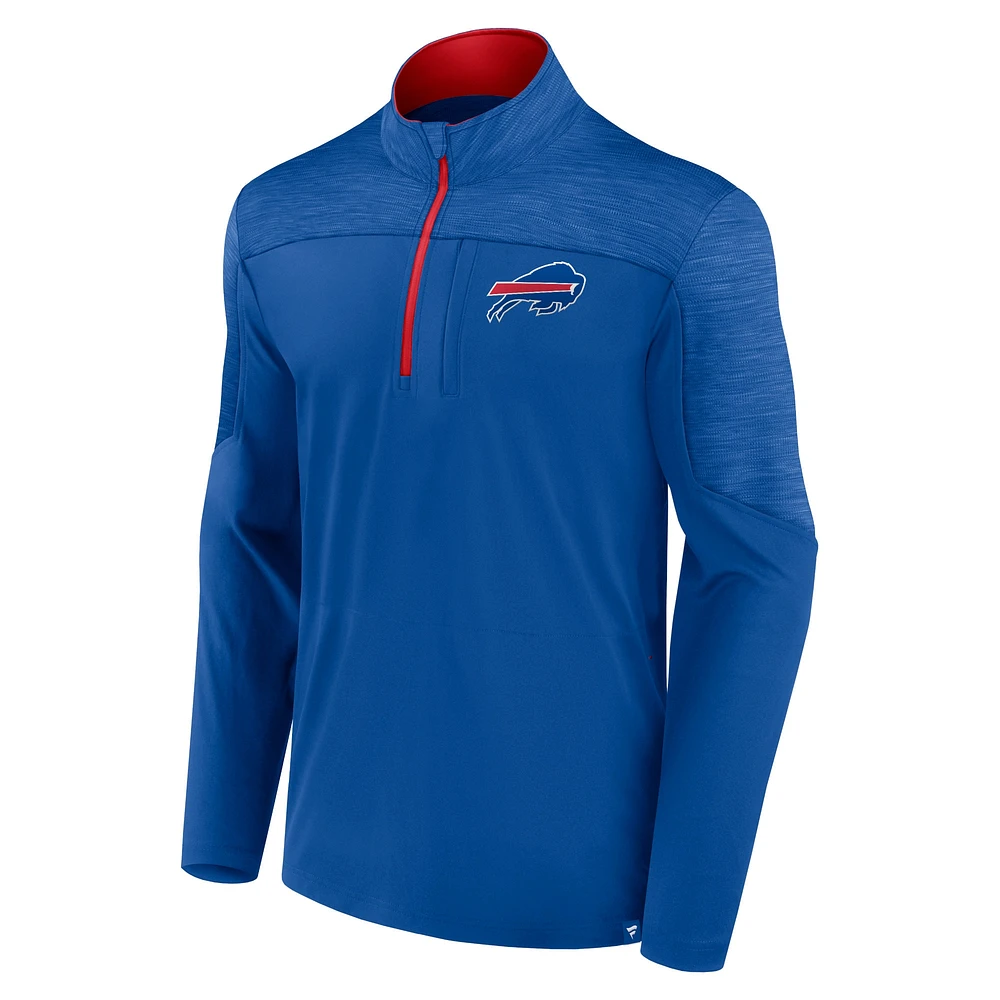 Men's Fanatics Royal Buffalo Bills Defender Half-Zip Top