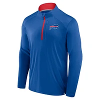 Veste à manches longues et fermeture éclair quart de tour Fanatics Royal Buffalo Bills Defender pour homme