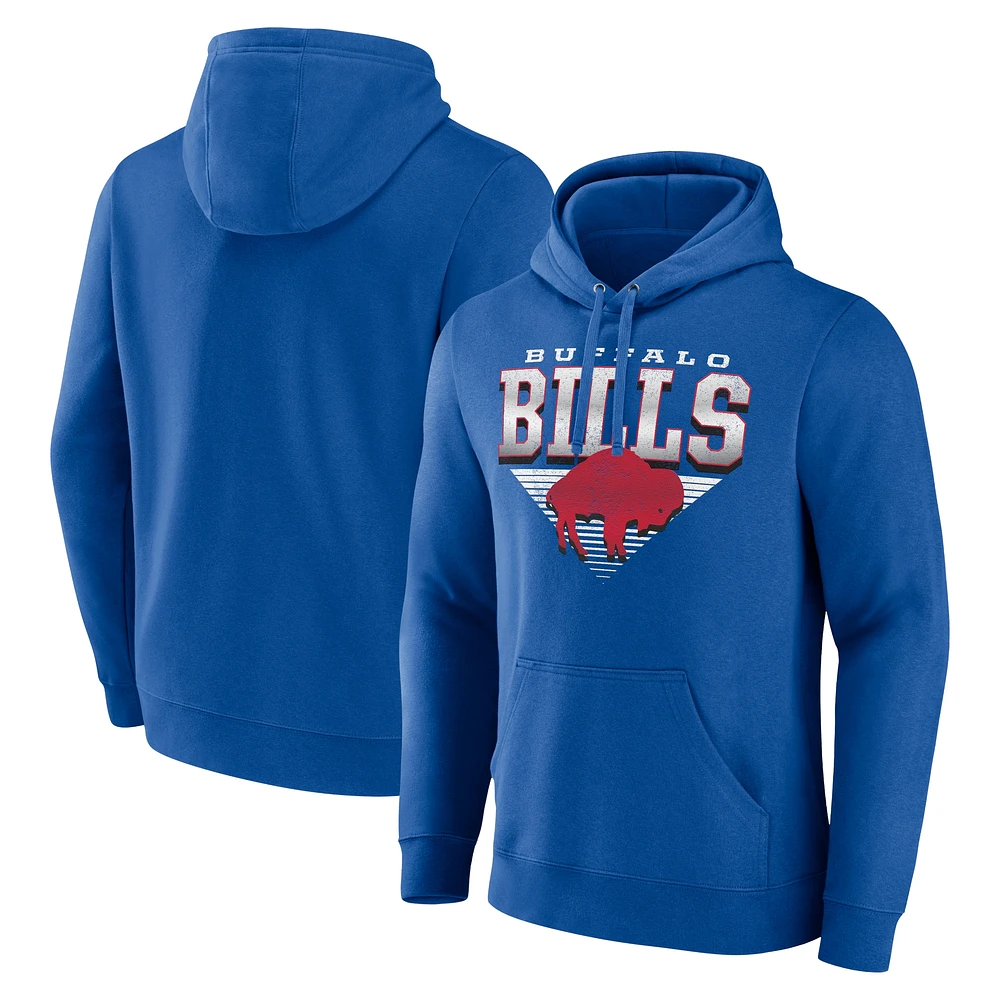 Sweat à capuche géométrique chromé Fanatics Royal Buffalo Bills pour hommes