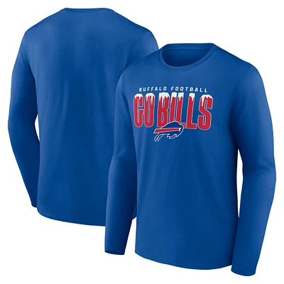 T-shirt à manches longues Fanatics Royal Buffalo Bills Hometown Rushing Yards pour hommes