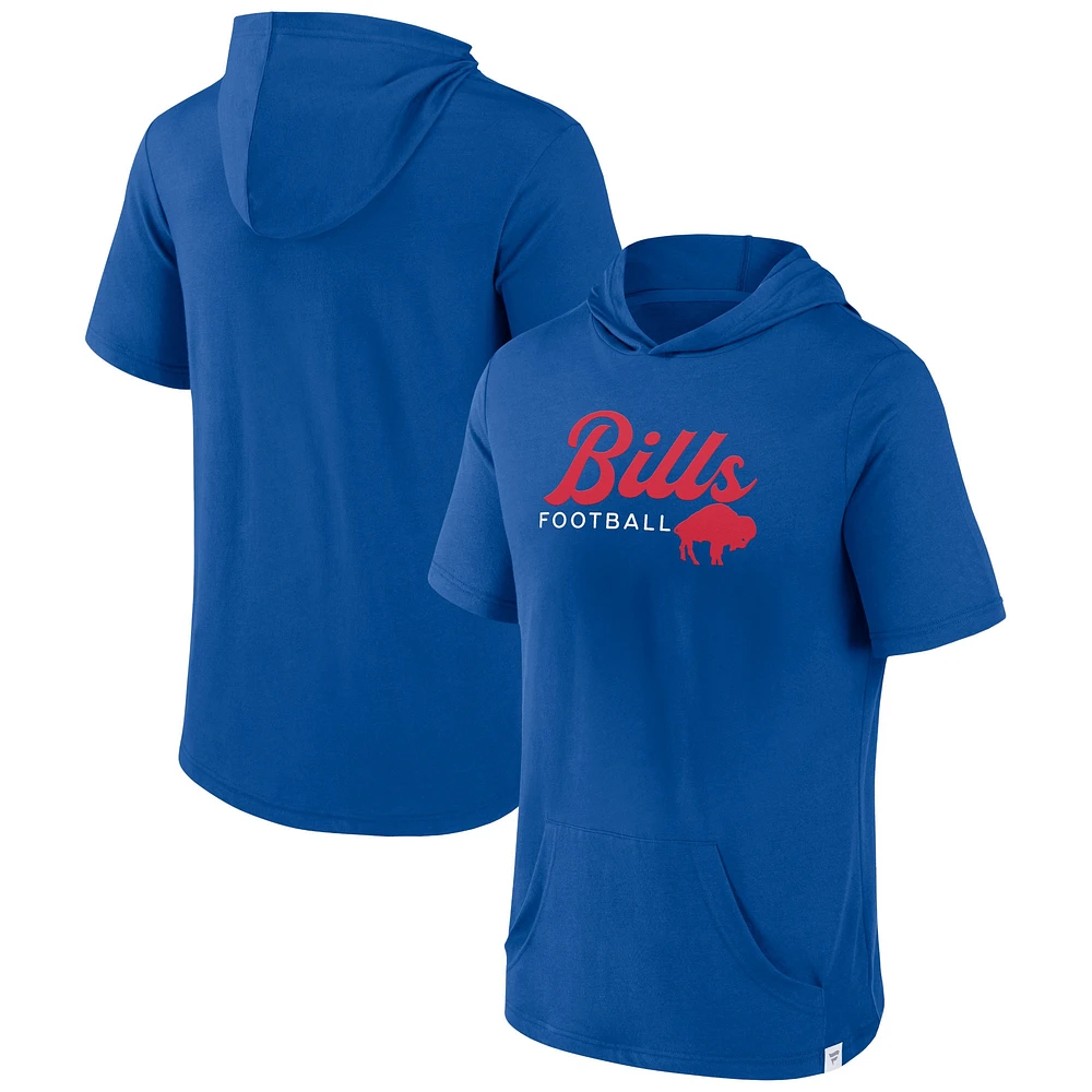 Sweat à capuche manches courtes pour hommes Fanatics Royal Buffalo Bills Offensive Strategy