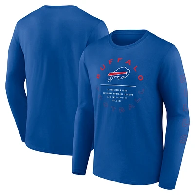 Men's Fanatics Royal Buffalo Bills Stat Sheet Long Sleeve T-Shirt