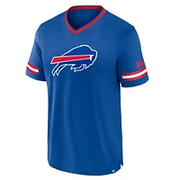 T-shirt à col en V empilable rayures Fanatics Royal Buffalo Bills pour hommes