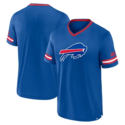 T-shirt à col en V empilable rayures Fanatics Royal Buffalo Bills pour hommes