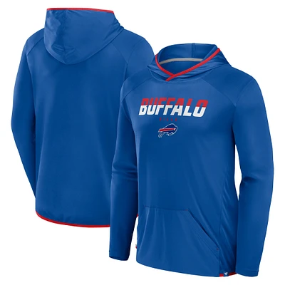 Men's Fanatics Royal Buffalo Bills Transitional Defender Hoodie Long Sleeve T-Shirt