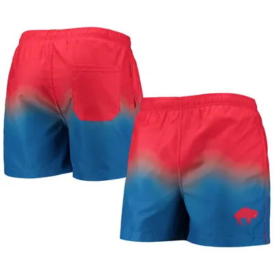 Buffalo Bills FOCO Retro Dip-Dye Swim Shorts - Red/Royal