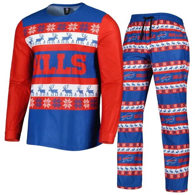 Men's Orange Denver Broncos Holiday Wordmark Ugly Pajama Set