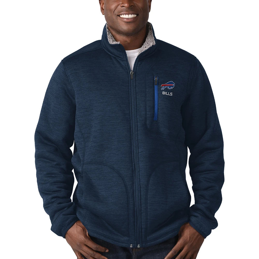 G-III Sports by Carl Banks pour hommes en Sherpa Fast Track Buffalo Bills bleu marine - Veste entièrement zippée