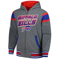 G-III Sports by Carl Banks pour homme Royal/Gris Buffalo Bills Extreme Full Back Sweat à capuche réversible Full-Zip Jacket