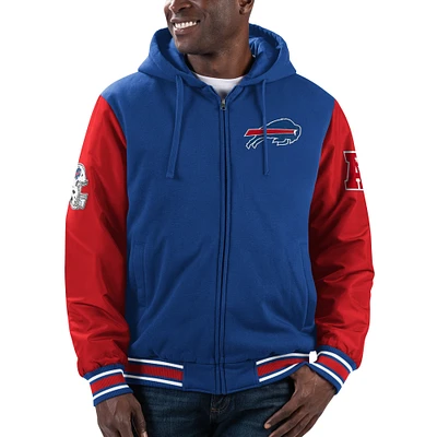 Veste à capuche entièrement zippée blocs de couleurs G-III Sports by Carl Banks pour hommes Royal Buffalo Bills Player Option