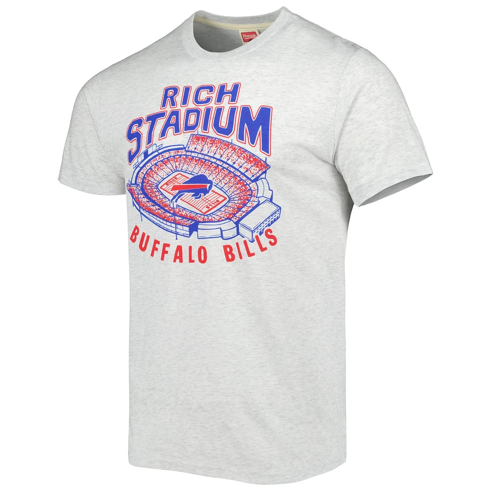 T-shirt triple mélange Hommage Ash Buffalo Bills Stadium pour homme