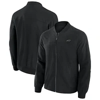 Men's J. Palmer Black Buffalo Bills Lightweight Cover-4 Tri-Blend Full-Zip Jacket