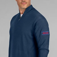 Men's J. Palmer Navy Buffalo Bills Franchise Quarter-Zip Sweater