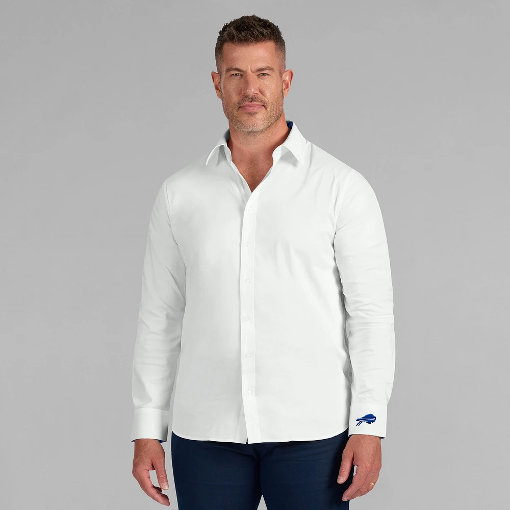 Chemise boutonnée à manches longues pour homme J. Palmer Buffalo Bills Man-In-Motion blanche